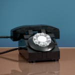 retro LEGO Rotary Telephone Black