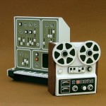 Dan McPharlin Miniatures 10 11 74x80x35mm tape unit Hand made cardboard models by Dan McPharlin