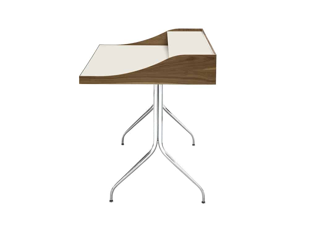 Nelson Swag Leg Desk The thin, curvy legs of this George Nelson masterpiece are the result of swagging, a complex process of tapering and bending. And the uncomplicated joinery was a genius detail that presaged Ikea: Designed to be assembled by consumers, it radically simplified production. HERMAN MILLER | $2,149 http://amzn.to/13fS9Vs