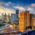Mike Boening Photography Sunrise from the rooftop in Detroit