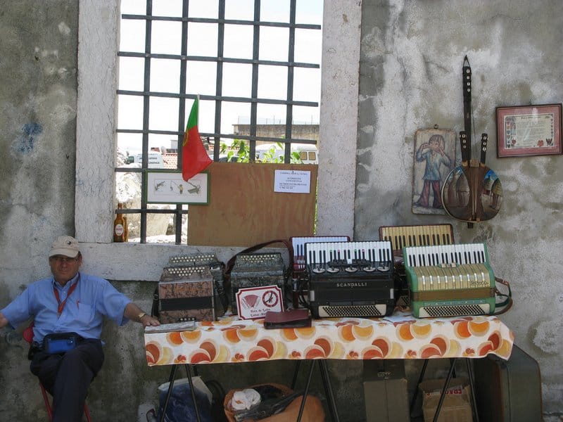 Antique ceramics and collectibles at Lisbon's Feira da Ladra flea market