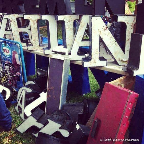 Raleigh Flea Market shoppers browsing antique furniture and collectibles