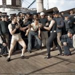 Boxing match aboard the U.S.S. New York July 3 1899