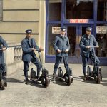 Post officers show off their brand new “Autopeds” scooters Washington D.C. 1917