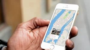 Fleamapket interactive flea market map of New York City on iPhone