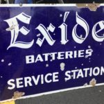 Exide Battery sign, $500 - photo courtesy: Caesar Creek Flea Market