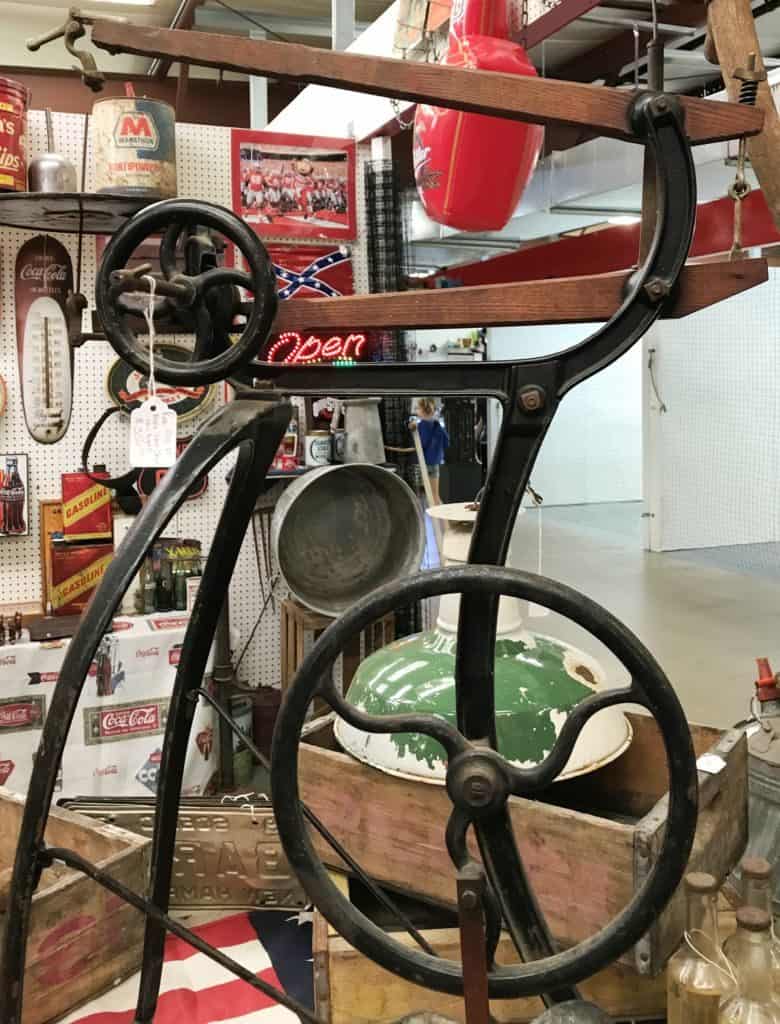 1910 Millers-Falls pedal scroll saw antique tool at Caesar Creek Flea Market